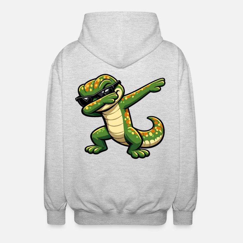Dabping Gecko - Veste à capuche unisexe - gris clair chiné
