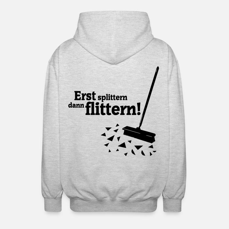 Polterabend - Unisex Kapuzenjacke - Hellgrau meliert