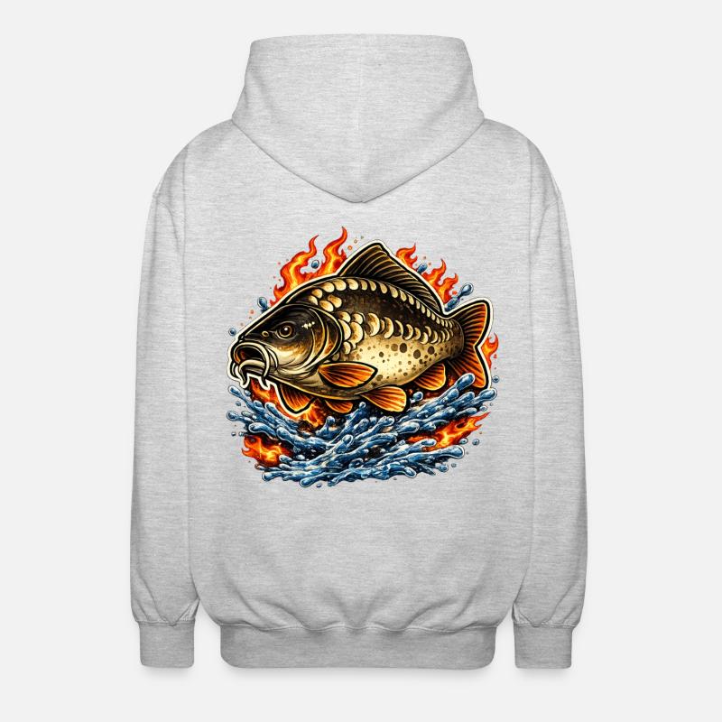 Mirror Carp - Unisex Hooded Jacket - light heather grey