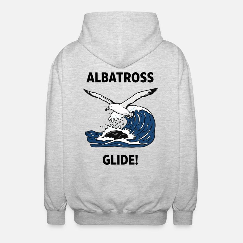 Albatros, Heuler, Seegleit-Albatros - Unisex Kapuzenjacke - Hellgrau meliert