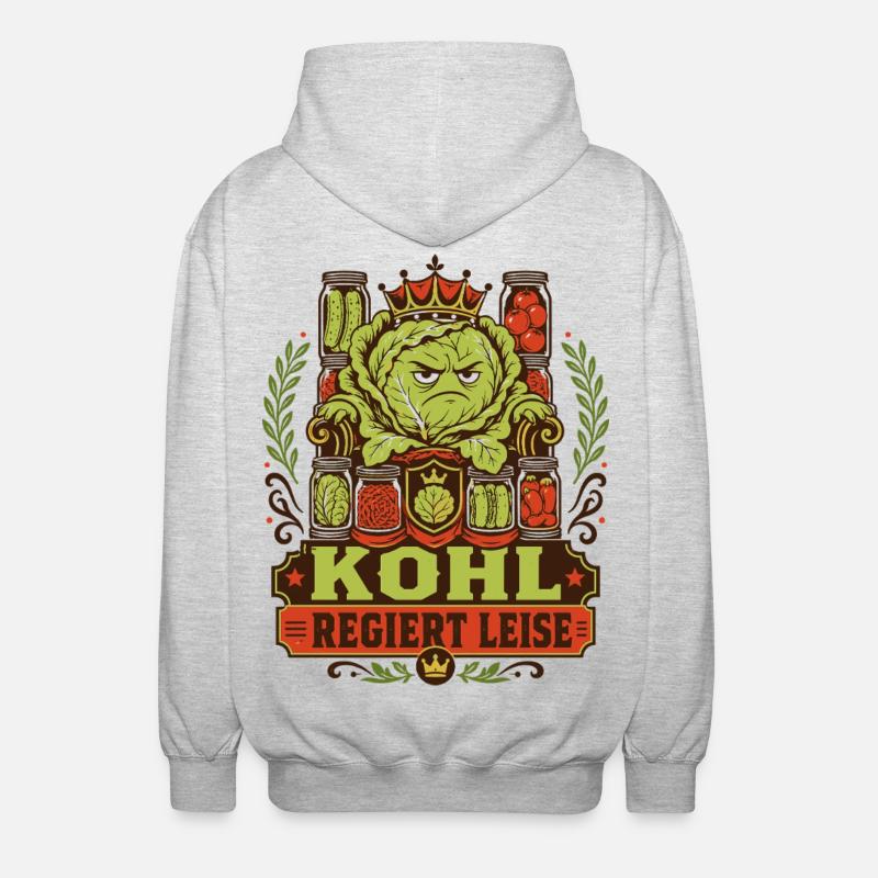 Kohl rules quietly - Unisex Hooded Jacket - light heather grey