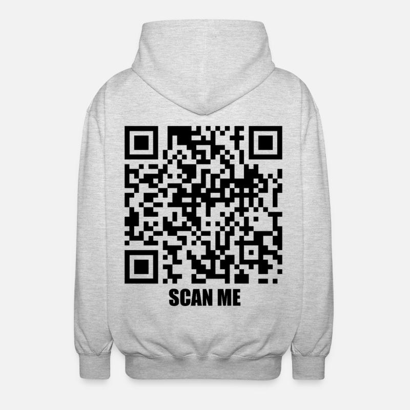 Message de citation – Vous m’avez scanné - Veste à capuche unisexe - gris clair chiné