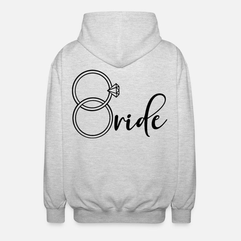 Engagement Ring Bride - Unisex Hooded Jacket - light heather grey