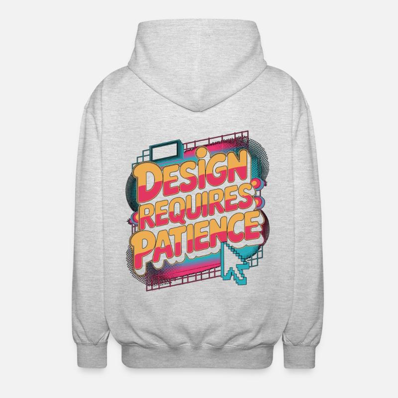 Graphic Designer Design Requires Visual Artist - Unisex Hooded Jacket - light heather grey