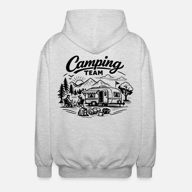 Camping Team Wagon - Veste à capuche unisexe - gris clair chiné