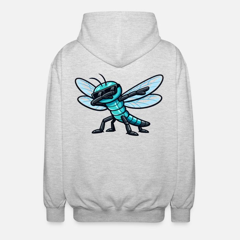 Dab de la Libellule - Veste à capuche unisexe - gris clair chiné