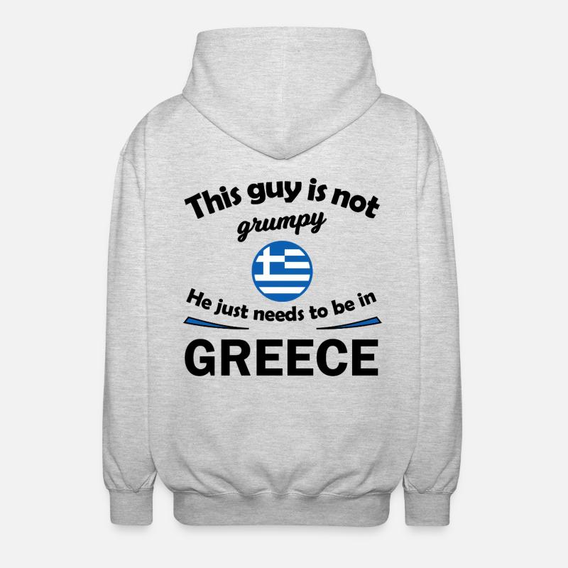 Supporters de Grèce - Veste à capuche unisexe - gris clair chiné