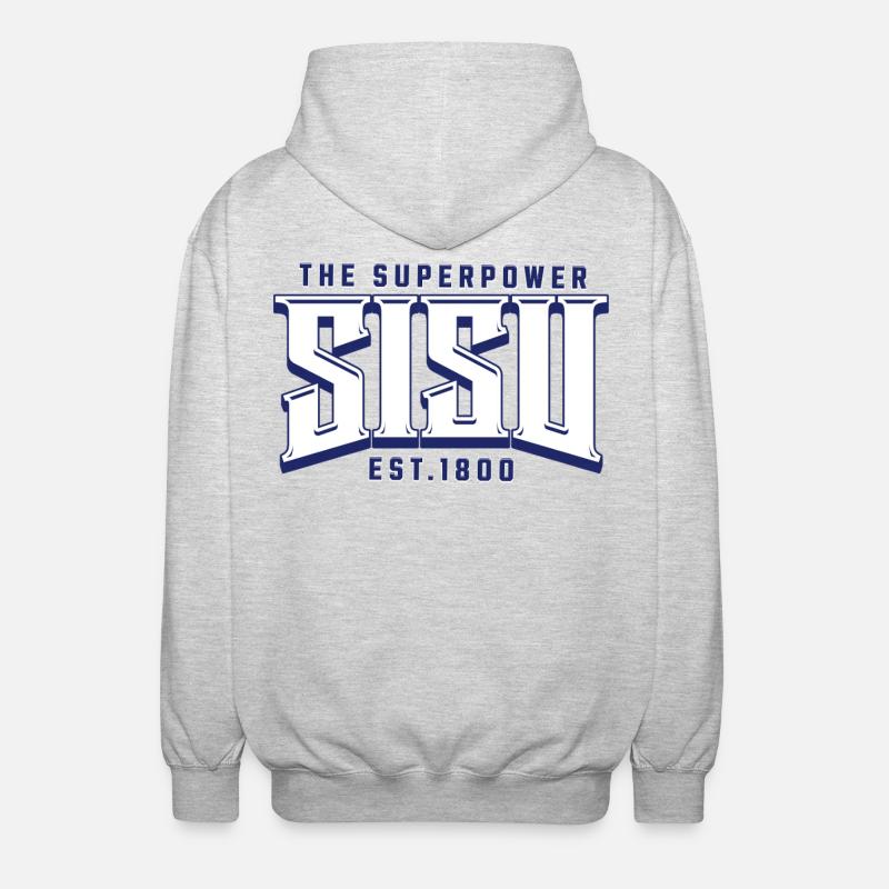 Impression du logo Content Superpower - Veste à capuche unisexe - gris clair chiné