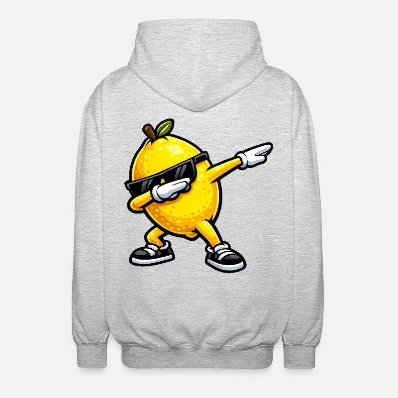 Tamponnement du citron - Veste à capuche unisexe - gris clair chiné