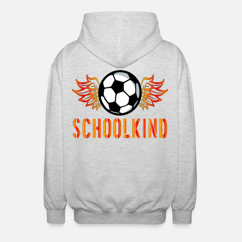 Fußballschule - Unisex Kapuzenjacke - Hellgrau meliert