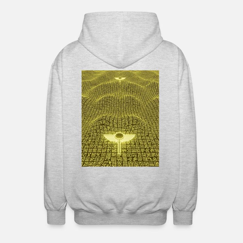 Ancient Golden Code Alien Artifact - Unisex Kapuzenjacke - Hellgrau meliert