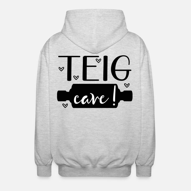 Sayings Baking Dough Roll - Unisex Hooded Jacket - light heather grey
