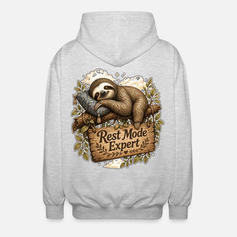 Rest Mode Expert Sloth - Unisex Hooded Jacket - light heather grey