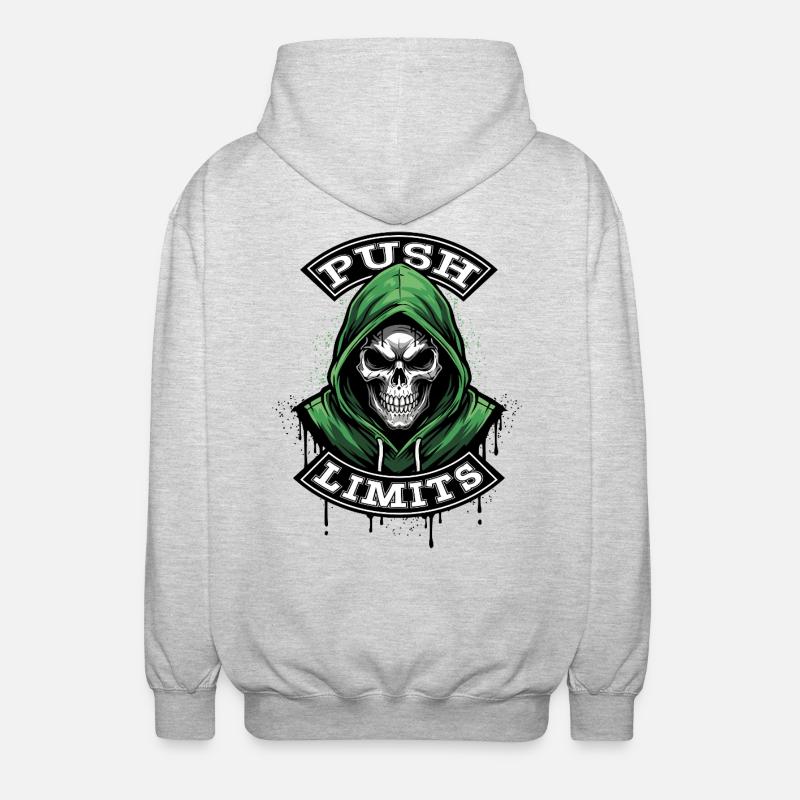 PUSH LIMITS - Unisex Hooded Jacket - light heather grey