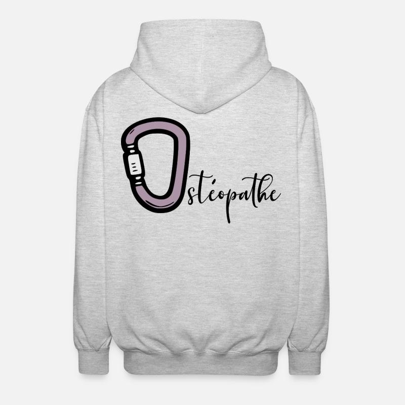 Ostéopathe - Veste à capuche unisexe - gris clair chiné