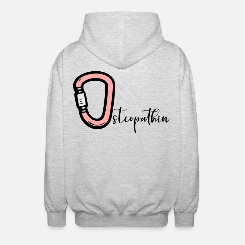 Ostéopathie Ostéopathe - Veste à capuche unisexe - gris clair chiné