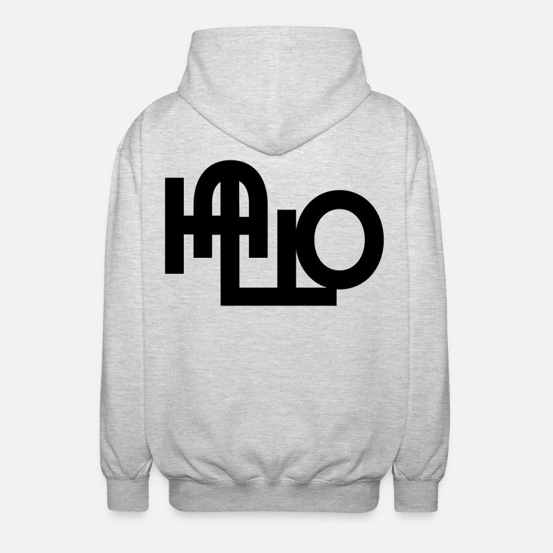 Hello welcome - Unisex Hooded Jacket - light heather grey