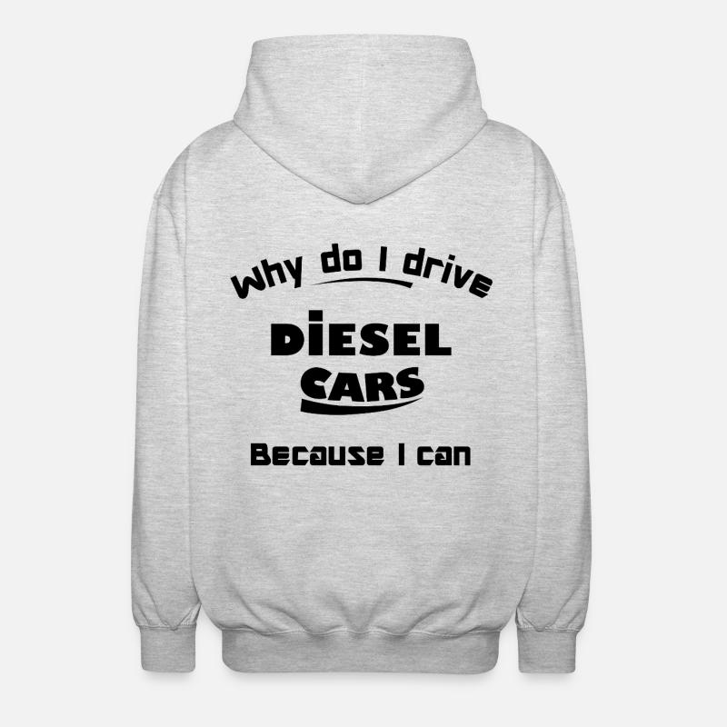 Combustion et voitures diesel - Veste à capuche unisexe - gris clair chiné