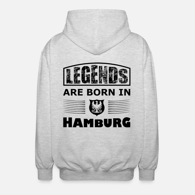 Légendes de Hambourg - Veste à capuche unisexe - gris clair chiné