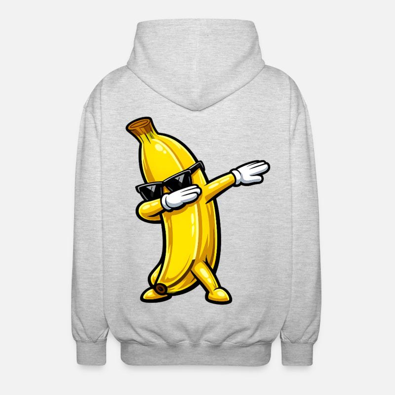 Tabbing de banane - Veste à capuche unisexe - gris clair chiné
