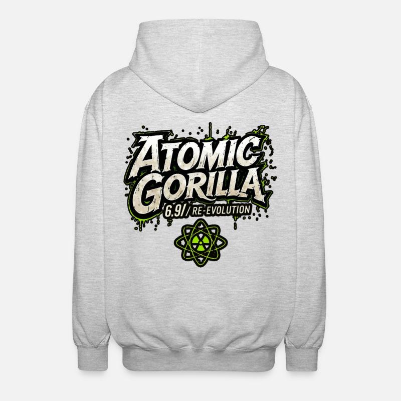 Atomic Gorilla Re-Evolution - Unisex Hooded Jacket - light heather grey