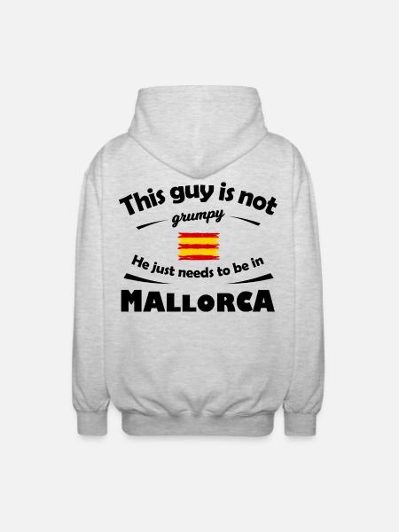 Brushed Spanish Mallorca Flag Stripes - Unisex Hooded Jacket - light heather grey