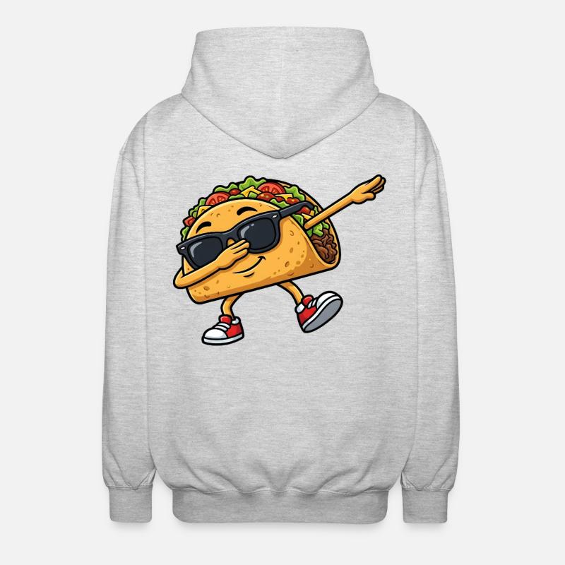 Taco à tamponner - Veste à capuche unisexe - gris clair chiné