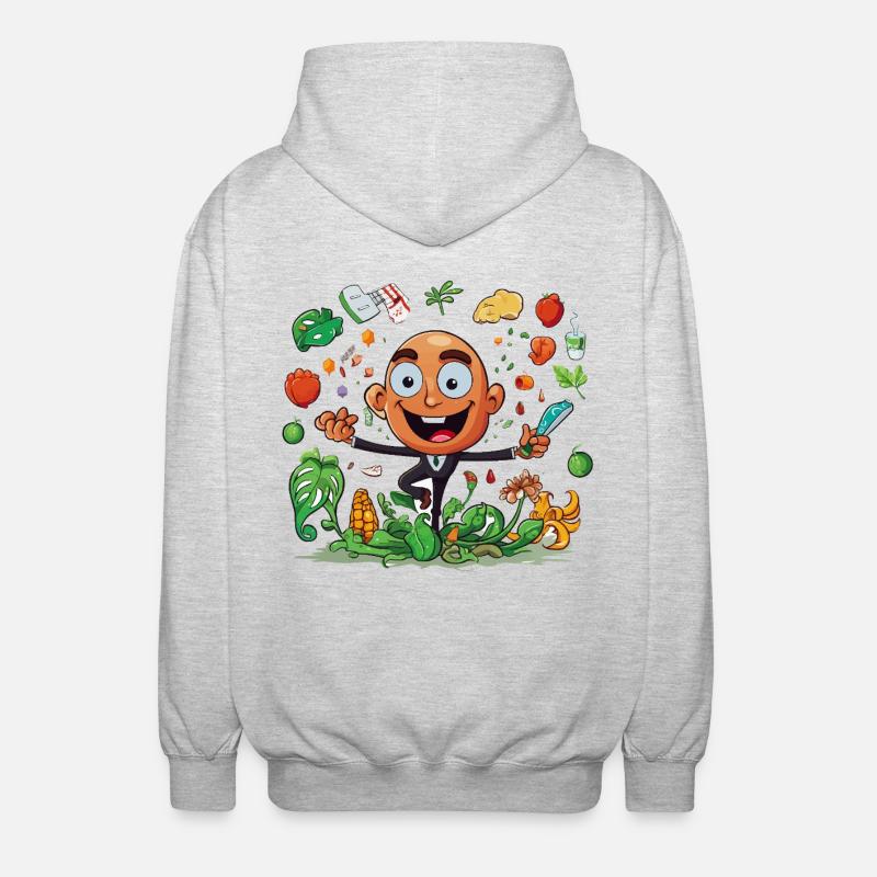 Kitchen Hero Vegetable Magic - Unisex Hooded Jacket - light heather grey