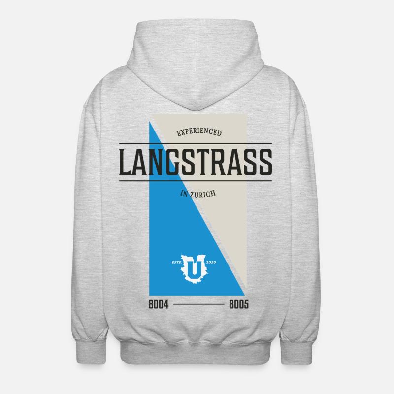 Zurich Langstrass Edition - Veste à capuche unisexe - gris clair chiné