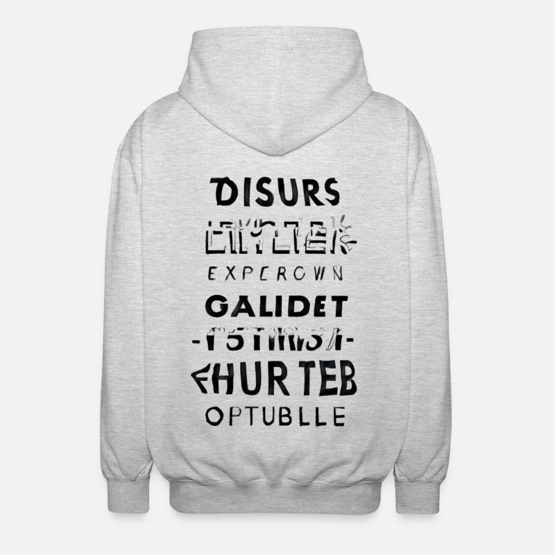 Glitchtext Kaskade - Unisex Kapuzenjacke - Hellgrau meliert