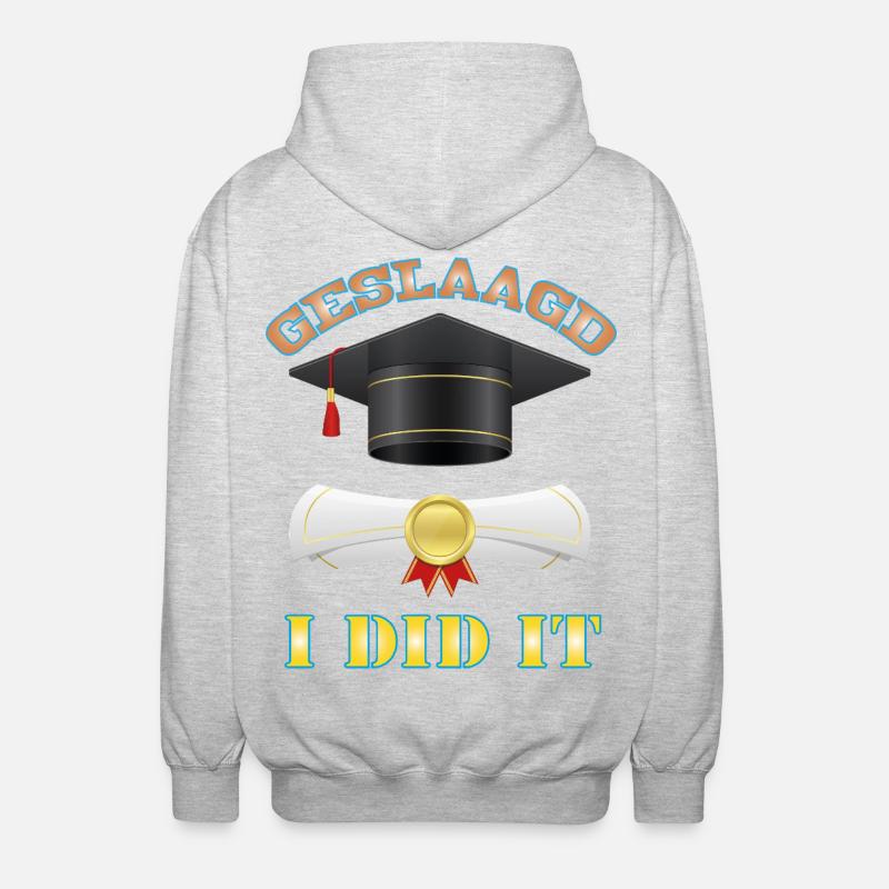 SucceededIdidit - Unisex Hooded Jacket - light heather grey