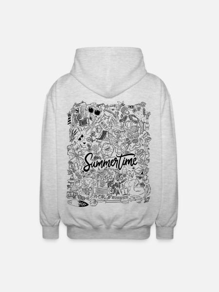 Summertime - Unisex Hooded Jacket - light heather grey