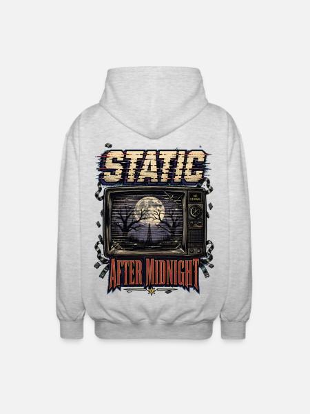 Statique après minuit - Veste à capuche unisexe - gris clair chiné