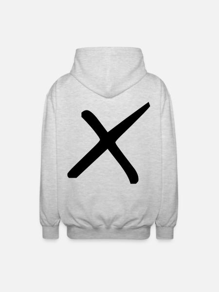 Stylish cross - Unisex Hooded Jacket - light heather grey