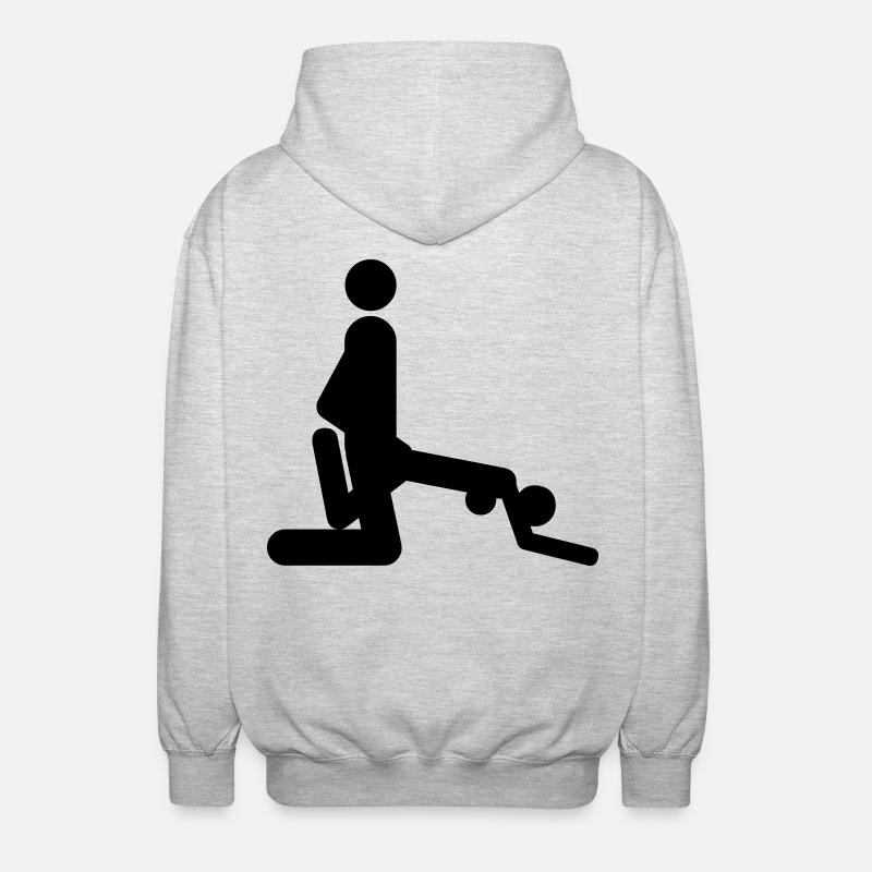 Position de baiser - Veste à capuche unisexe - gris clair chiné