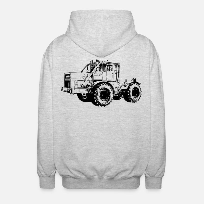 Kraftmaschine K700 Traktor - Unisex Kapuzenjacke - Hellgrau meliert