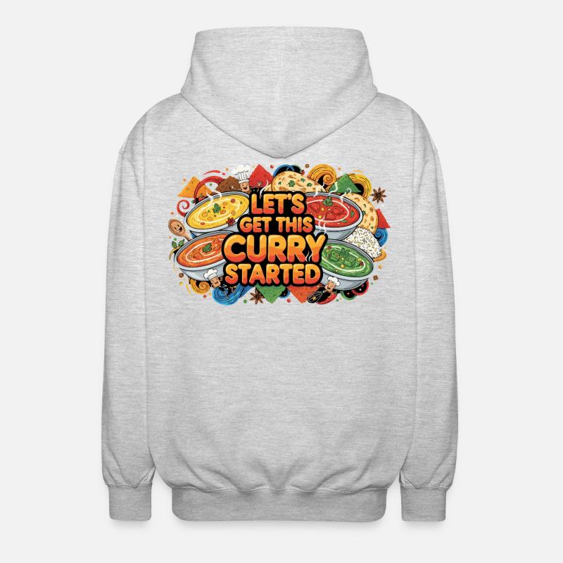 Let's get Curry started - Unisex Kapuzenjacke - Hellgrau meliert