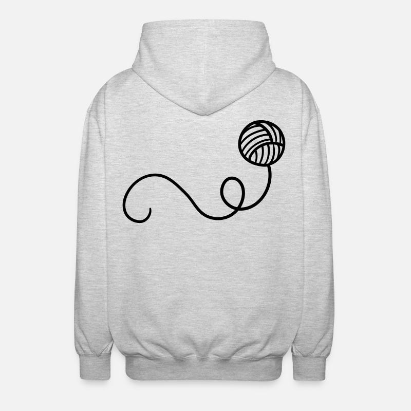 Boule de laine de dessin animé - Veste à capuche unisexe - gris clair chiné