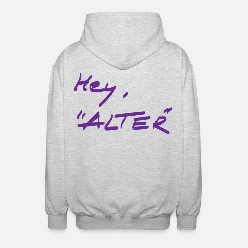 Greeting - different - Unisex Hooded Jacket - light heather grey