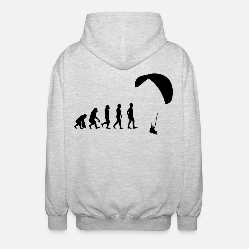 Planeur de l’évolution - Veste à capuche unisexe - gris clair chiné