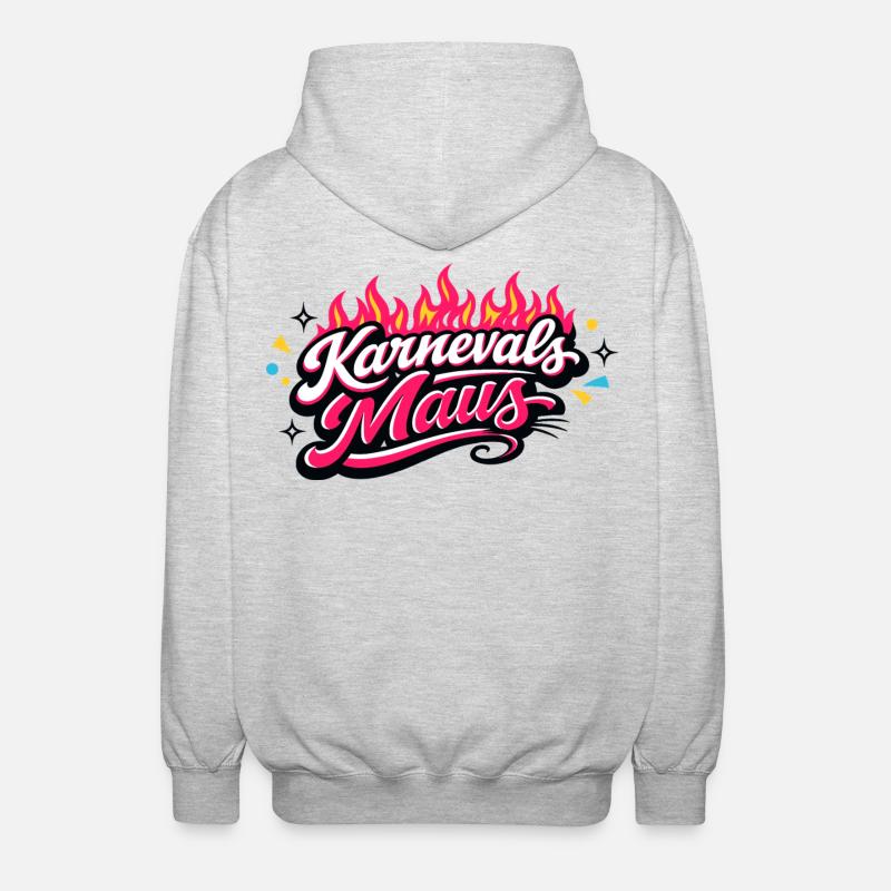 Carnival Mouse Cologne - Cologne Carnival Design - Unisex Hooded Jacket - light heather grey