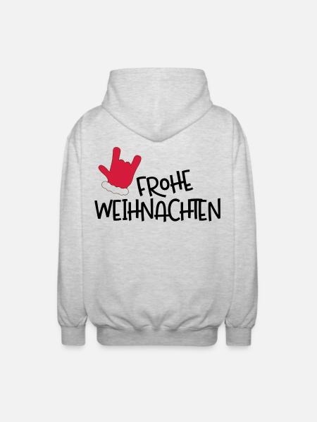 Weihnachten - Unisex Kapuzenjacke - Hellgrau meliert
