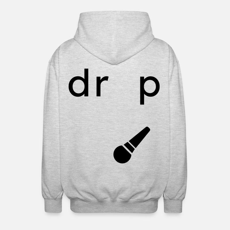 Drop the Microphone Gift - Unisex Hooded Jacket - light heather grey