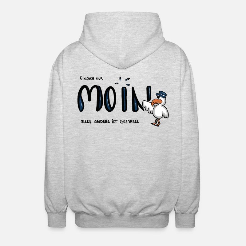 Moin Küstenseemöwe im Sailor-Style - Unisex Kapuzenjacke - Hellgrau meliert