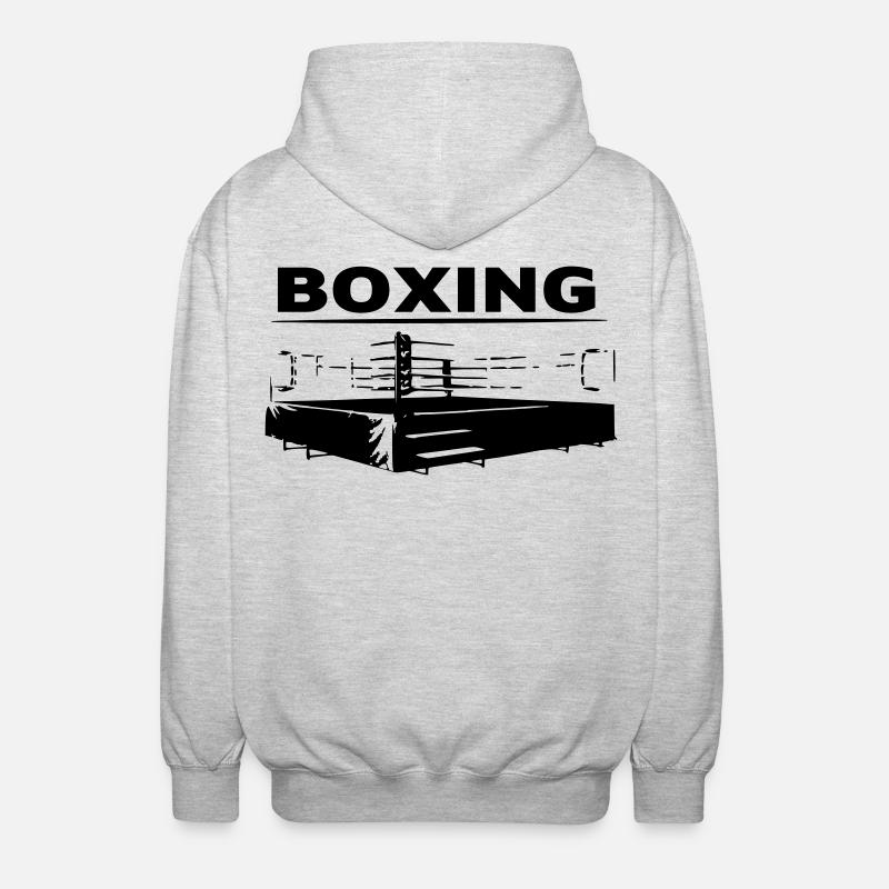 Boxing | Boxring - Unisex Kapuzenjacke - Hellgrau meliert