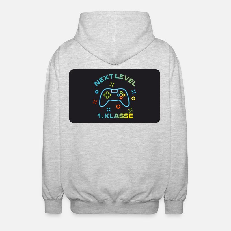 Game Controller - Next Level 1st Class - Unisex Hooded Jacket - light heather grey
