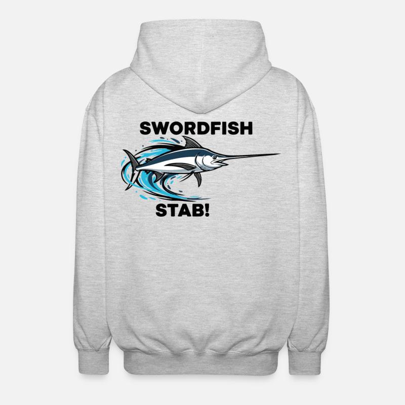 Espadon Stab Épée Mer Swordfish - Veste à capuche unisexe - gris clair chiné
