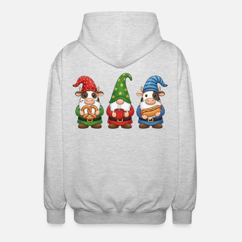 Vache Joyeux Noël Cool Noël - Veste à capuche unisexe - gris clair chiné