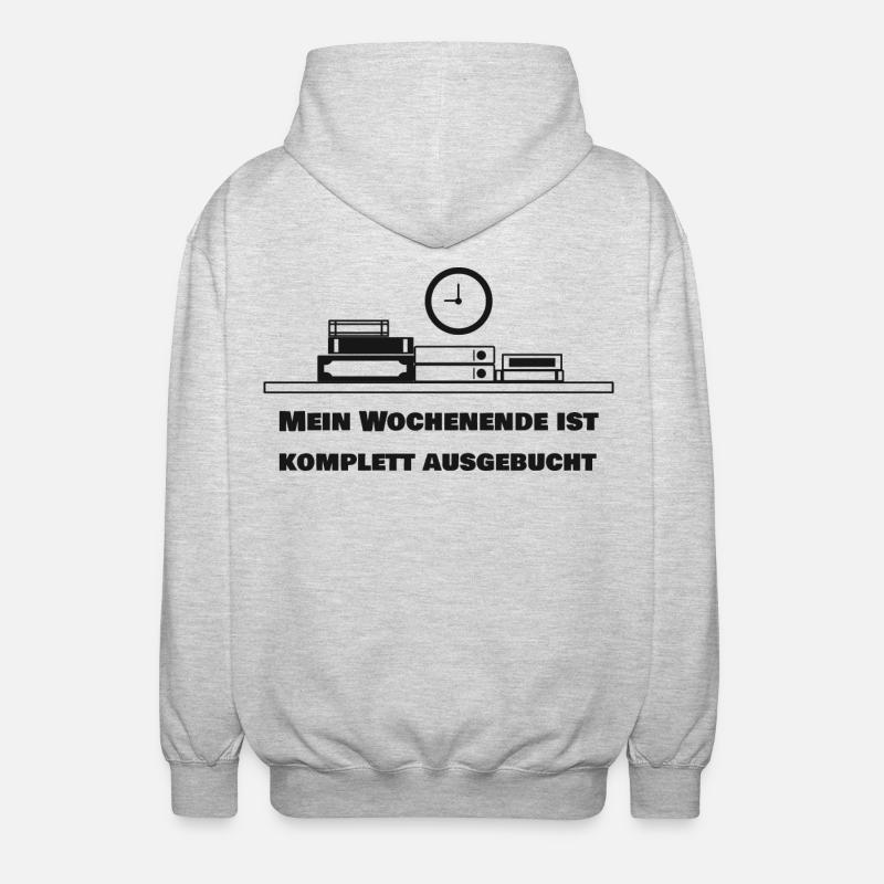 Mon week-end est complet - Veste à capuche unisexe - gris clair chiné