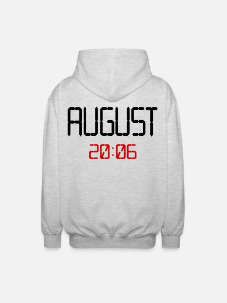 August 2006, 20th birthday - Unisex Hooded Jacket - light heather grey